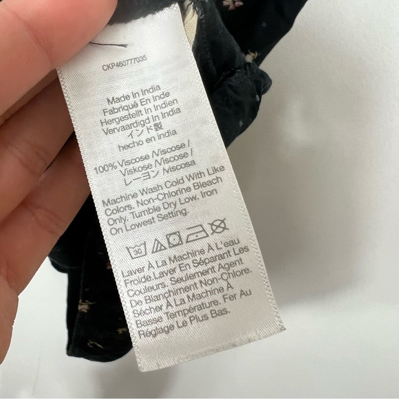 Madewell Tie-Back Button-Front Mini Dress in Geodot Floral size 00 - Picture 5 of 7